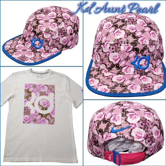Nike KD Aunt Pearl Cancer Awareness Running Hat & Matching T Shirt Men's… - Picture 1 of 9